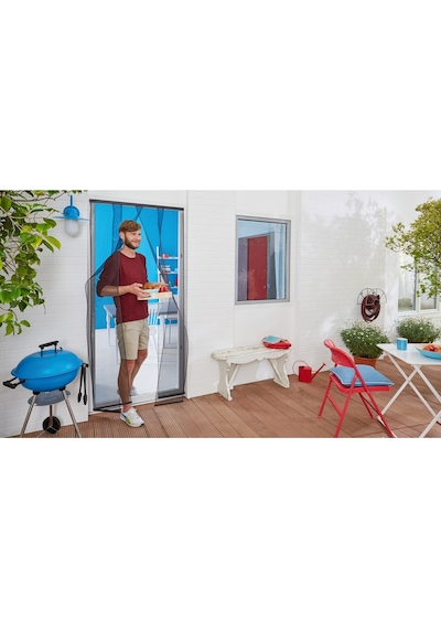 Sineklik, Standart, Cırt Bantlı, Kapı İçin, Kesilerek Ayarlanabilir, Siyah, 2 Adet 0.65m X 2.20m