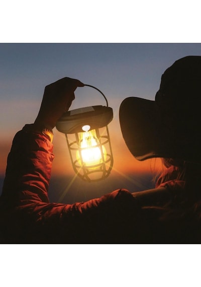 Buffer Solar Kamp Feneri - Güneş Enerjili, Otomatik Şarj Ve Gece Işığı, Taşınabilir Ve Asılabilir Led Dış Mekan Lamba