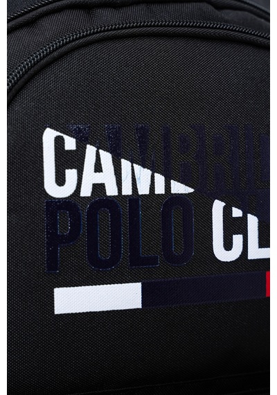 Benittokids Cambridge Polo Club Minimalist Tasarım Unisex Çok Gözlü Sırt Çantası Siyah
