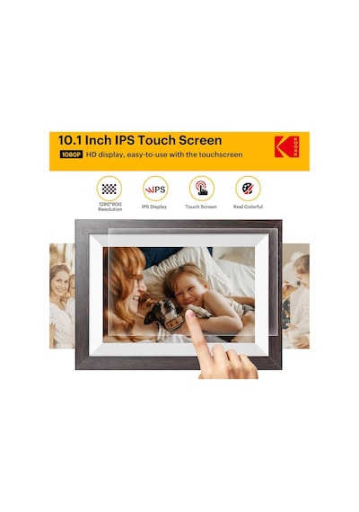 Kodak 10.1 Inc Wifi Dijital Resim Çerçevesi 1280x800 Ips Dokunmatik Ekran
