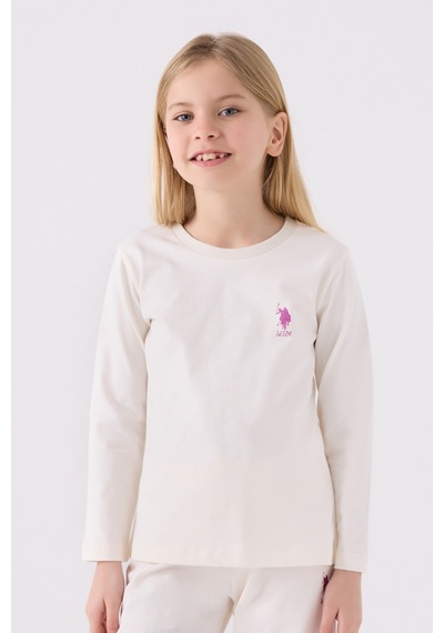 U.s. Polo Assn Kız Çocuk Beyaz Pijama Takımı Us1668-c-v17 Beyaz