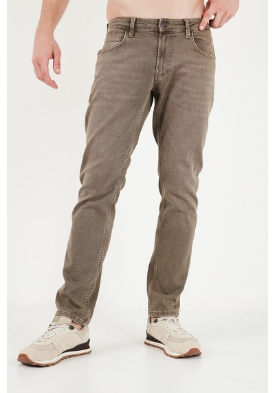 Buratti Pamuklu Normal Kalıp Normal Bel Jeans Erkek Kot Pantolon 2213f24parma Latte
