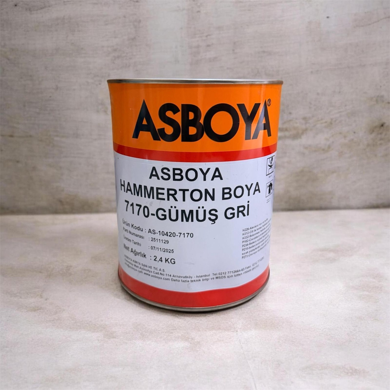 Asboya Hammerton Gümüş Gri Gl 2,4kg