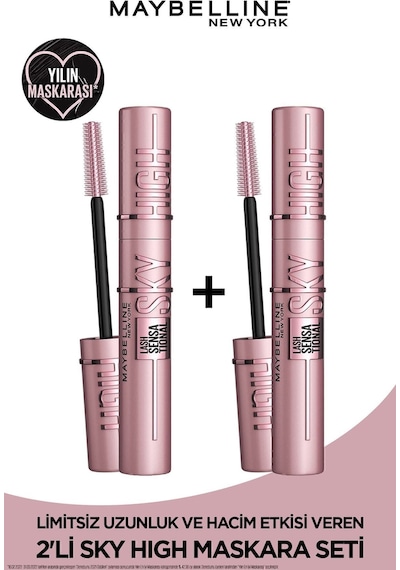 Lash Sensational Sky High Maskara 2'li Set Electro Black