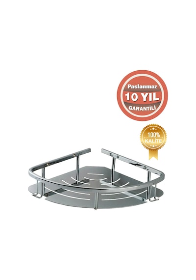 Çelik Banyo Paslanmaz Pirinç Marin Tekli 19 19 Cm Sampuanlık Süngerlik Banyo Rafı Krom