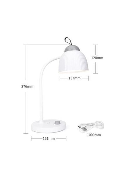 Wellhise Wd-6075 Dimmerli Led Ayarlanabilir Kablosuz Type-c Şarjlı Masa Lambası Beyaz