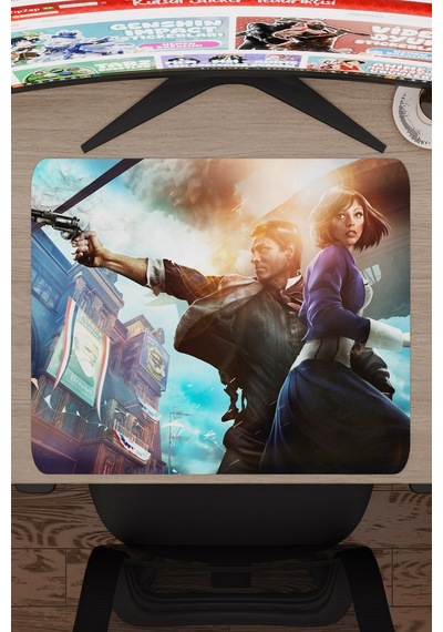 Bioshock Kaymaz Dikişli Kauçuk Oyuncu Mousepad V1 - 48x40 Xl Gaming Mouse Pad Fare Altlığı