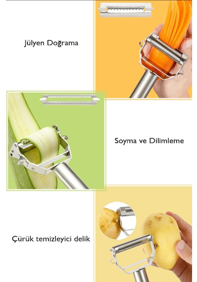 Paslanmaz Metal Sebze Ve Meyve Soyacağı - Jülyen Doğrama Soyacağı Soyacak