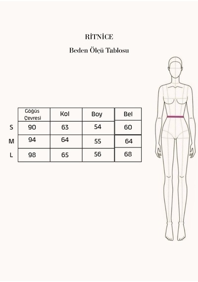 Ritnice Kadın Remy Belden Oturan Sırt Bağcıklı Penye Ekru Uzun Kol Örme Bluz
