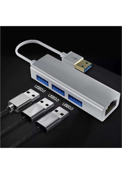 Daytona Fc06 Usb To 3 Usb Ethernet Kablolu Çevirici Hub