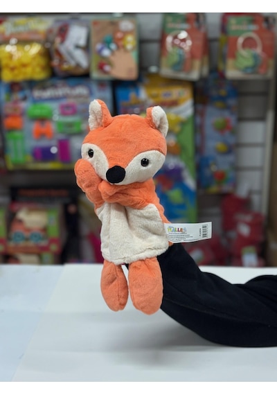 Peluş 25 Cm El Kuklası Turuncu Tilki Çok Renkli
