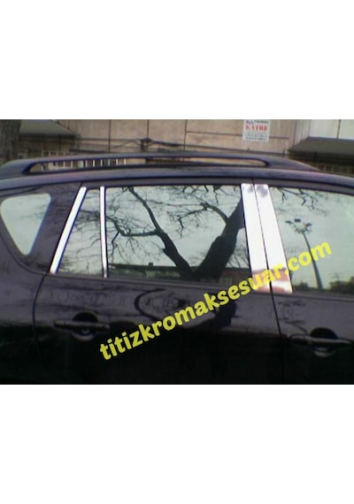 Toyota Uyumlu Rav 4 - 2007-2012 Krom Kapı Direği Aksesuarı 6 Parça P....