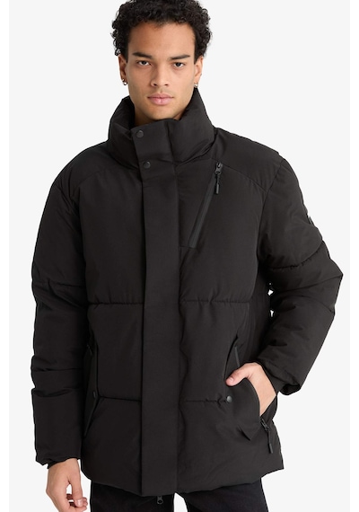 Defacto Su İtici Regular Fit Dik Yaka İç Cepli Fermuarlı Cepli Mont F5711ax25wnbk27 Siyah-bk27