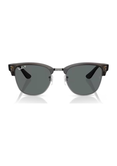 Ray-Ban Rb 0504s 670781 54 Clubmaster Reverse Polarize Unisex Kare Şeffaf Füme Kemik Güneş Gözlüğü Füme