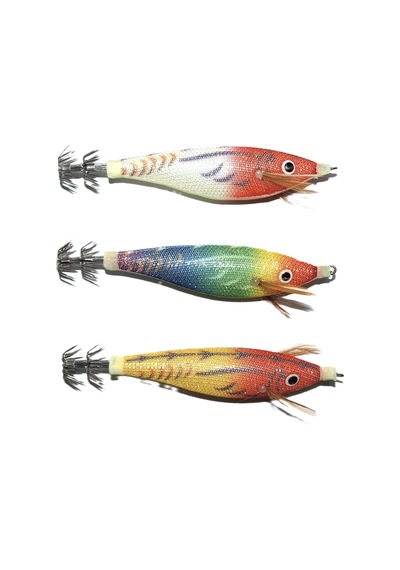 3'lü Set Sasa Renkli Simli Kumaş Fosforlu Kalamar Zokası 7 Cm 9 Gr