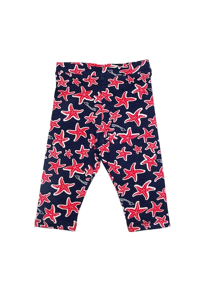 Lovetti Kız Çocuk Starfish Desen Kapri 5054 Kırmızı - Siyah