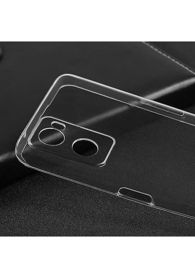 Kilifone - Oppo A96 4g Uyumlu - Kılıf Şeffaf Soft Slim Fitt Süper Silikon Kapak - Şeffaf