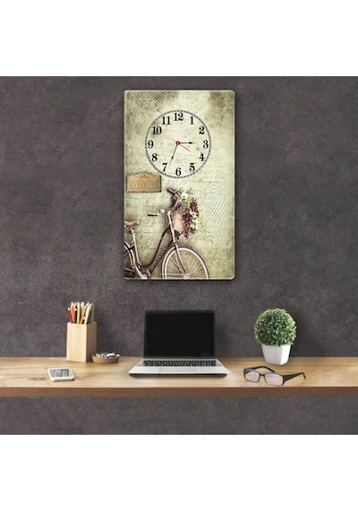 Decorıta Cam Saat | Vintage Temalı Çok Renkli