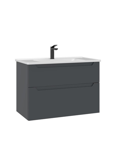 Orka Messina 85 Cm Mat Antrasit Banyo Dolabı Alt Modül Lavabo Antrasit Orka Messina 85 Cm Mat Antrasit Banyo Dolabı Alt Modül Lavabo Antrasit