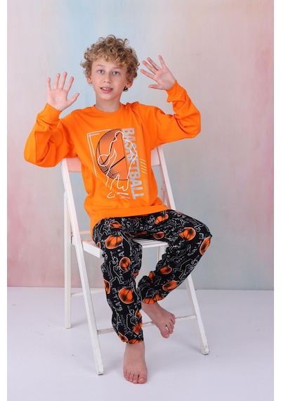 Yeni Sezon Erkek Çocuk Gez Garson Basketball Uzun Kollu Pamuk İnterlok Pijama Takımı 5154-turuncu Turuncu Yeni Sezon Erkek Çocuk Gez Garson Basketball Uzun Kollu Pamuk İnterlok Pijama Takımı 5154-turuncu Turuncu
