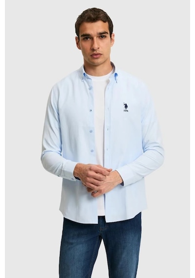 U.S. Polo Assn. U.s. Polo Assn. Erkek Basic Gömlek Pu-8957 Açık Mavi