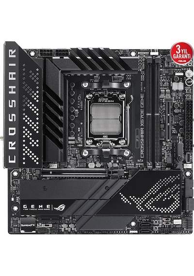 Asus Rog Crosshaır X670e Gene Amd X670 Am5 Ddr5 6400 2xusb4 Thunderbolt 3x M2 Usb3.2 Wifi 6e Aura Rgb 2.5gbit Lan Matx Anakart