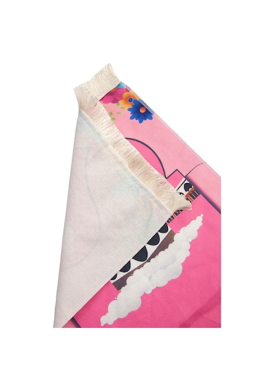 Kabeli Çiçek Desenli Çocuk Seccadesi Pembe Pembe