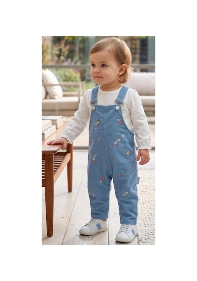Altıntaş Baby Renkli Çiçek Nakışlı Kot Görünümlü Örme Kumaş Mevsimlik 2li Salopet Set Mavi Beyaz Mavi Beyaz Altıntaş Baby Renkli Çiçek Nakışlı Kot Görünümlü Örme Kumaş Mevsimlik 2li Salopet Set Mavi Beyaz Mavi Beyaz