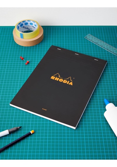 Rhodia Çizgisiz Bloknot, Siyah, 210x297mm