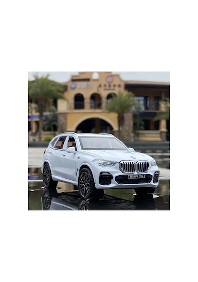 X5 Metal Araba Yeni Model Diecast Suv Işıklı Sesli 16 Cm Tüm Kapılar Açılır Beyaz Beyaz