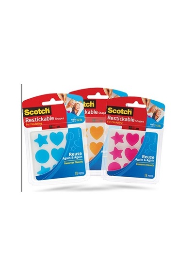 Scotch Çift Taraflı Yapıştırıcılı Şeffaf Kareler 18li