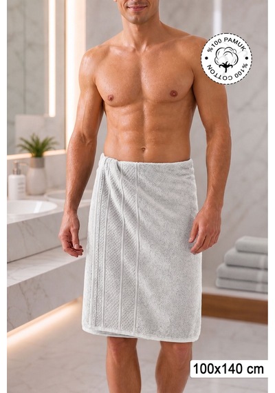 %100 Pamuk Softure Banyo Havlusu Yüksek Emici Yumuşak Dokulu Premium Havlu 100x140 Cm - Vizon Buzgri