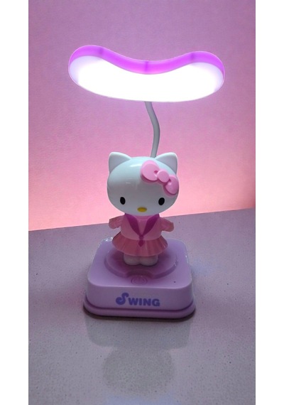 Hello Kitty Kendini Sallayan Model Masa Gece Lambası Boyut:20cm Çok Renkli