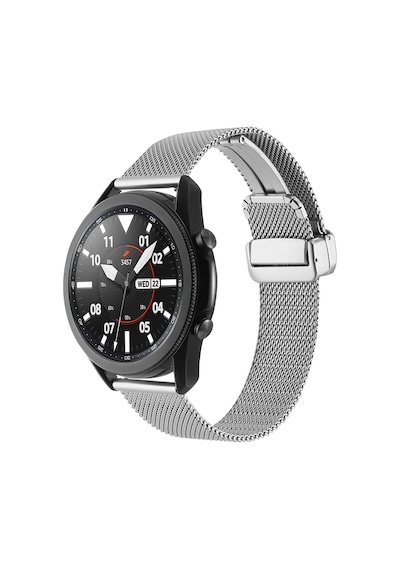 Gear S3 22mm Uyumlu Krd-85 22mm Metal Zore Kordon-gümüş