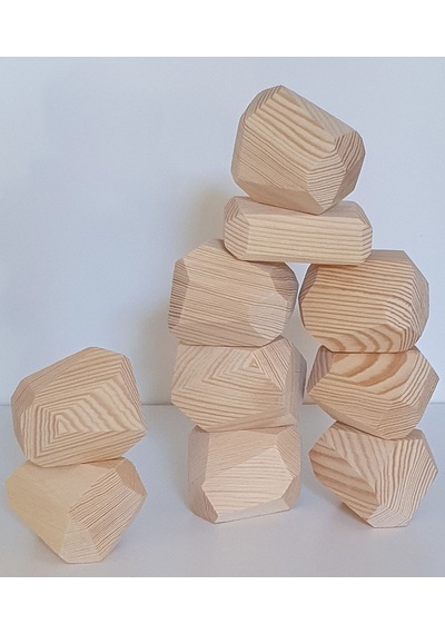 Tumi Ishi Ahşap Bloklar 10'lu Ham Boyasız Set Waldorf Denge ...