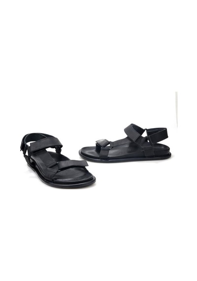 Pisagor Ps-33770 Erkek Ortopedik Deri Sandalet Siyah