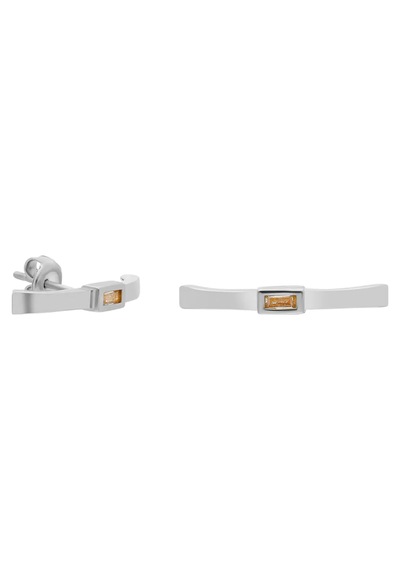 Yassı Taşlı Küpe 718891 Silver