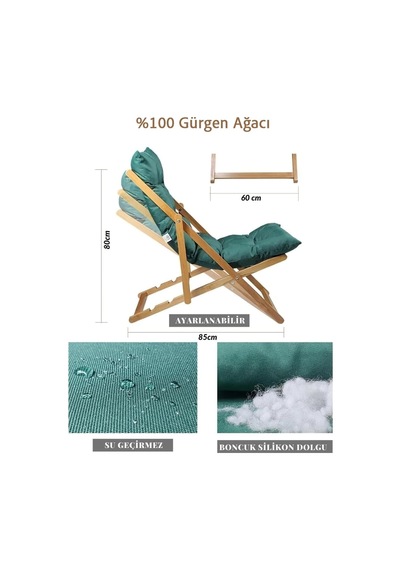 Home Katlanabilir Ahşap Şezlong, Gürgen Ağacı, 3 Kademeli Yatma Ayarlı, Krem Minderli, 85x55x80 Cm Diğer Home Katlanabilir Ahşap Şezlong, Gürgen Ağacı, 3 Kademeli Yatma Ayarlı, Krem Minderli, 85x55x80 Cm Diğer