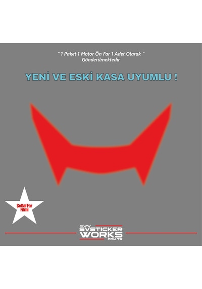 Cfmoto Nk250 Far Sticker 2018-2025 Uyumlu Hazır Far Sticker Kit Kırmızı