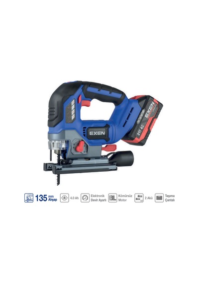 Exen En 474 Dk Kömürsüz Şarjlı Dekupaj Testere 21v 4.0 Ah 135mm