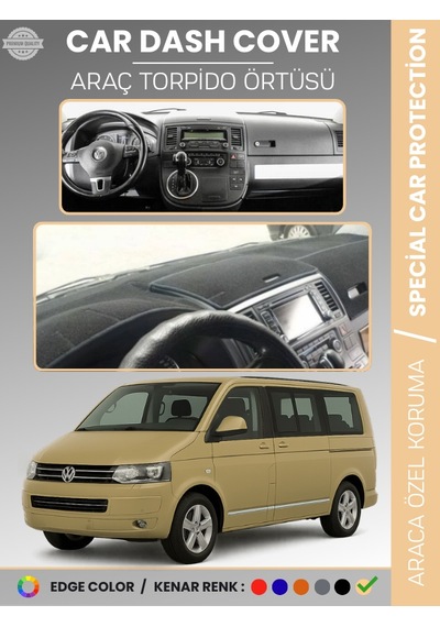Volkswagen Transporter T5 2003-2016 Torpido Örtüsü Ön Göğüs Koruma Torpido Koruma Tam Uyum - 148 Stiloto