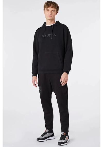 Nautica Erkek Siyah Standart Fit Kapüşonlu Sweatshirt Siyah