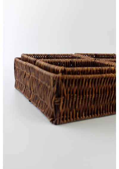 5 Li Rattan Bölmeli Organizer Kutu