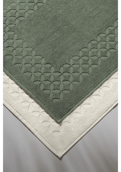 Biscay Bathmat Olive - Ekstra Yumusak, Modern %100 Pamuk 50X75Cm. Yeşil