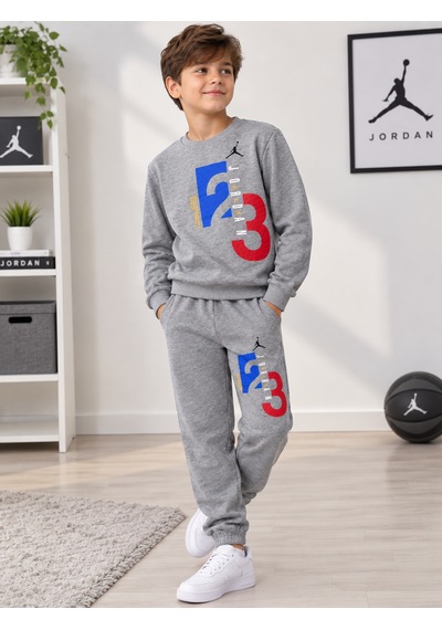 Alkın Kids 10-14 Yaş Erkek Çocuk %100 Pamuklu İki İplik Şardonlu Jordon Baskılı Uzun Kollu Alt-üst Takım Gri Alkın Kids 10-14 Yaş Erkek Çocuk %100 Pamuklu İki İplik Şardonlu Jordon Baskılı Uzun Kollu Alt-üst Takım Gri