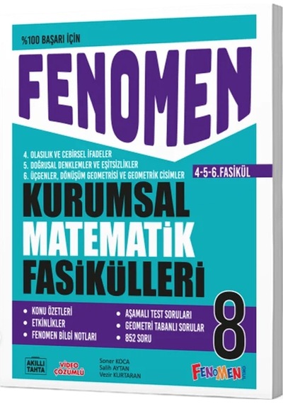 8.sınıf Kurumsal Matematik Fasikülleri 4-5-6