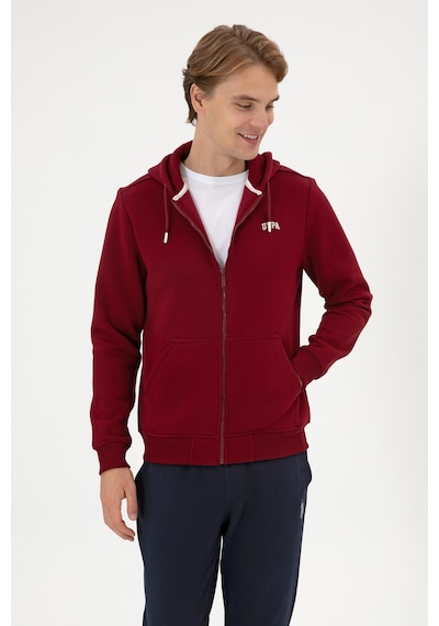 U.S. Polo Assn. Erkek Regular Fit Bordo Şardonlu Örme Hırka 50313755-VR014