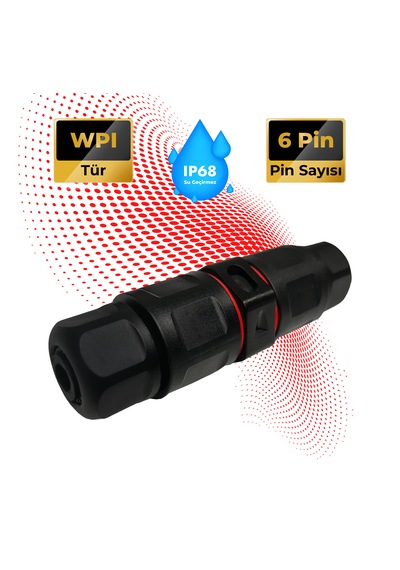 Su Geçirmez Saha Montaj Konnektör Ip68, Kablo Bağlantısı 6 Pin