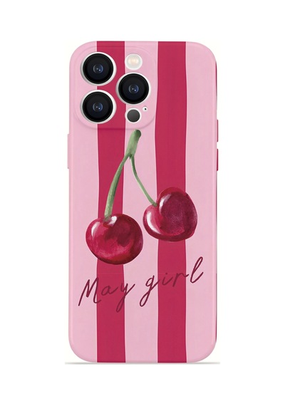 Apple iPhone Uyumlu 14 Pro Max Vorian İnce Kamera Korumalı Mika Kılıf Cherry Girl Cherry Girl Mika