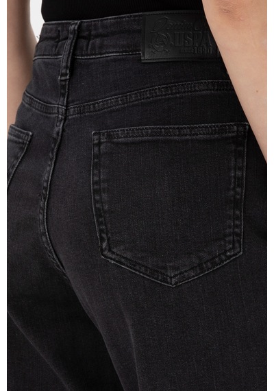 U.S. Polo Assn. Kadın Siyah Straight Fit Jean Pantolon 50304301-DN0027
